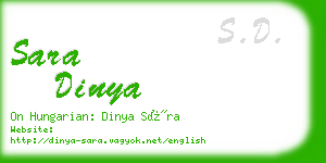 sara dinya business card